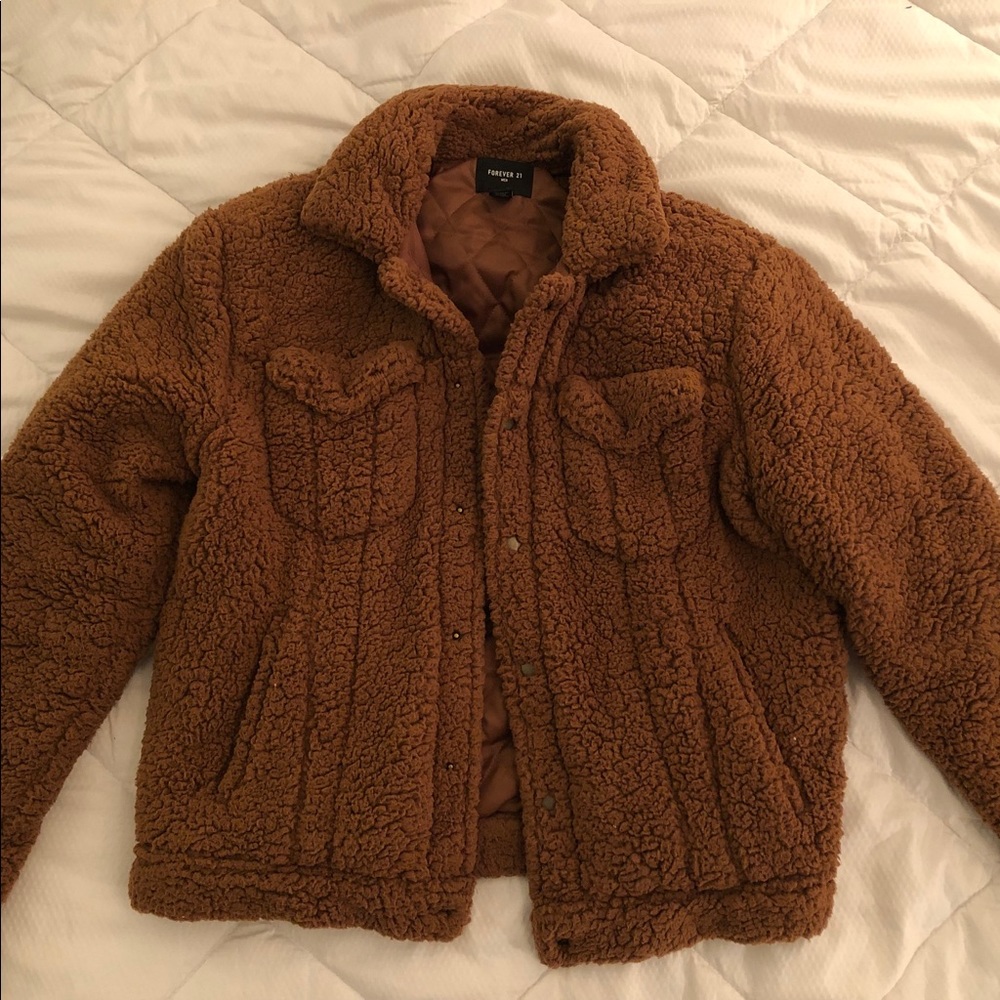 BEAUTIFUL FAUX SHEARLING FUR FOREVER 21 JACKET
